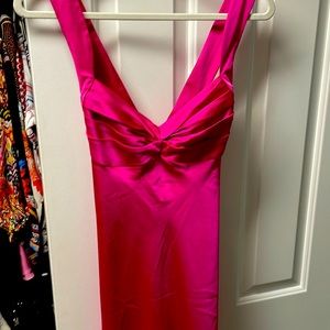 Pink silk cocktail dress